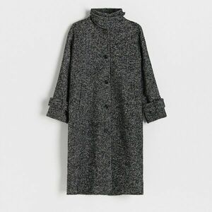 Reserved - Halszálkamintás kabát gyapjúkeverékből - Többszínű kép