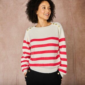 Csíkos pulóver sima mintával kép