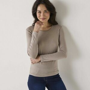 Meleg, hosszú ujjú póló, gyapjúkeverék anyagból kép