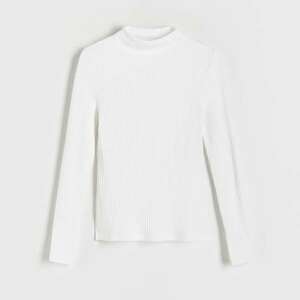 Reserved - Slim fit hosszú ujjú blúz - Fehér kép