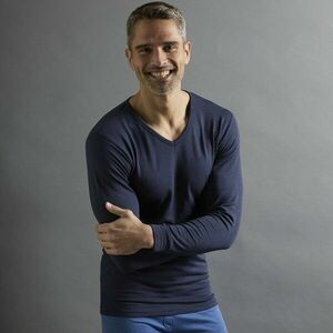 2 db-os Thermoperle V-nyakú hosszú ujjú póló szett, közepesen meleg kép