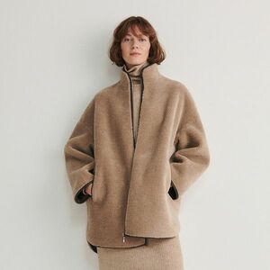 Reserved - Kabát plüssből - Bézs kép