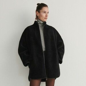 Reserved - Kabát plüssből - Fekete kép