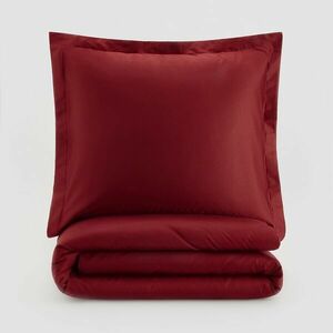 Reserved - Szaténpamut ágynemű-garnitúra - Bordó kép