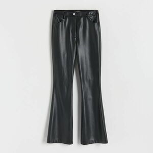 Reserved - Műbőr flare nadrág - Fekete kép