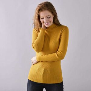 Bordázott állógallérú pulóver kép