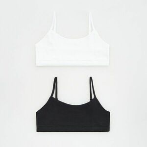 Reserved - 2 darab bordázott kötésű, mikroszálas top - Fehér kép