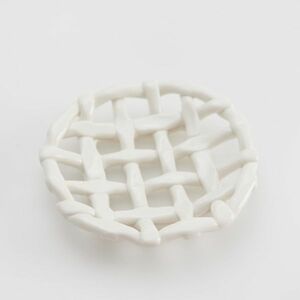 Reserved - Dekoratív kerámiatálca - Krém kép