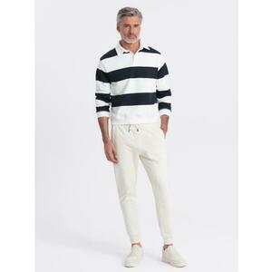 Férfi jogger melegítőnadrág krémszínű kép