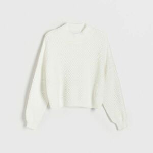 Reserved - Állógalléros pulóver - Krém kép