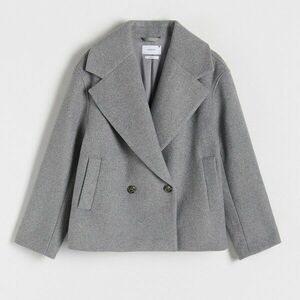 Reserved - Rövid oversize kabát - Világosszürke kép