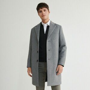 Reserved - Klasszikus kabát gyapjúkeverékből - Szürke kép