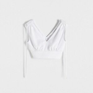 Reserved - Viszkózban gazdag crop top - Fehér kép