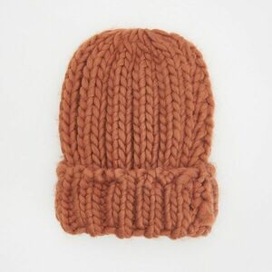 Reserved - Vastag szövésű beanie sapka - Narancs kép