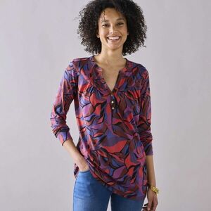 Hosszú ujjú tunika virágmintával kép