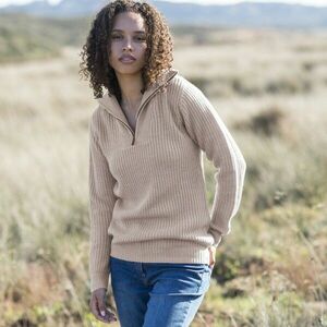 Cipzáras állógalléros pulóver, sima mintával kép