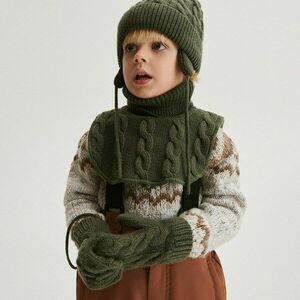 Reserved - Egyujjas kesztyű zsinóron - Zöld kép