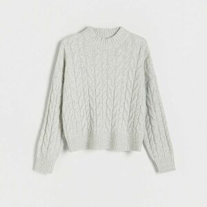 Reserved - Csavart mintás pulóver - Világosszürke kép