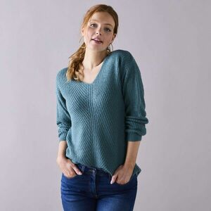 V-nyakú pulóver kép