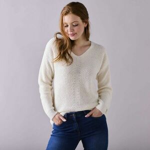 V-nyakú pulóver kép