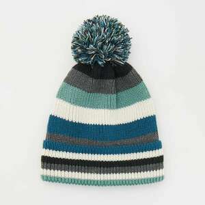 Reserved - Színes beanie sapka pomponnal - Türkiz kép