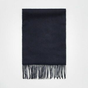 Reserved - Egyszerű, gyapjúban gazdag sál - Tengerészkék kép