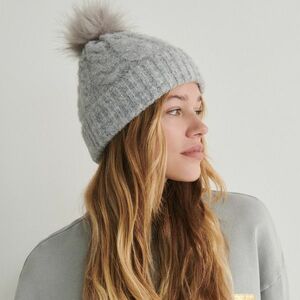 Reserved - Beanie sapka bojttal - Világosszürke kép