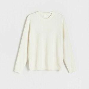 Reserved - Srukturált kötésű pulóver - Krém kép