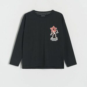 Reserved - Stranger Things oversized hosszú ujjú póló - Fekete kép
