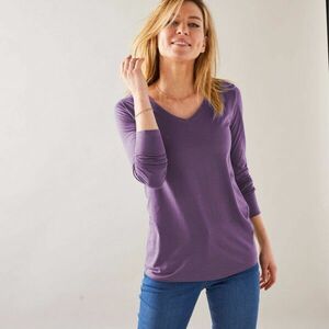 V-nyakú, hosszú ujjú póló kép