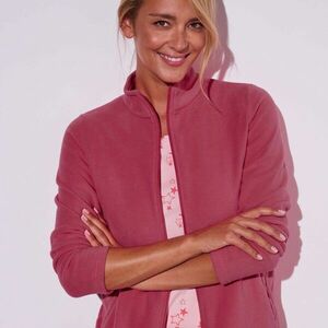 Fleece pulóver cipzárral kép