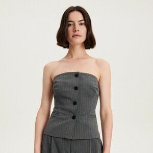 Reserved - Fűzős felső - Szürke kép