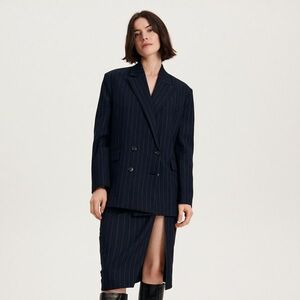 Reserved - Csíkos ceruzaszoknya - Tengerészkék kép