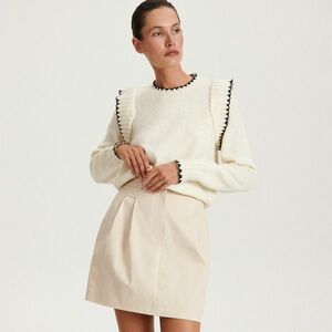 Reserved - Pamut miniszoknya - Bézs kép