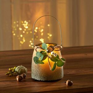 Üvegből készült gyertyatartó teásgyertyához kép