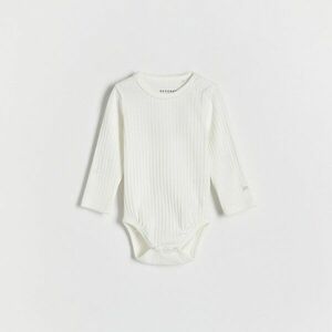 Reserved - Bordás kötésű, pamutban gazdag body - Krém kép