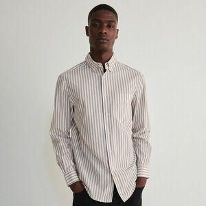 Reserved - regular fit csíkos ing - Bézs kép