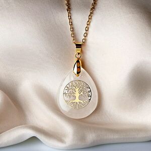 Életfa nyaklánc, hegyi kristály kép