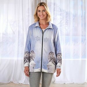 Hóbagoly gyapjú kabát kép