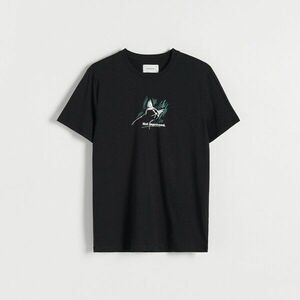 Reserved - Regular szabású póló mintával - Fekete kép