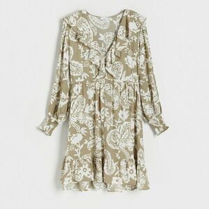 Reserved - Viszkózban gazdag miniruha - Khaki kép