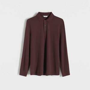 Reserved - Comfort fit hosszú ujjú pólóing - Bordó kép