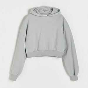 Reserved - Rövid, kapucnis felső - Világosszürke kép