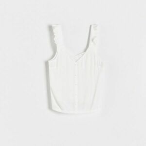 Reserved - Felső fodros pántokkal - Fehér kép