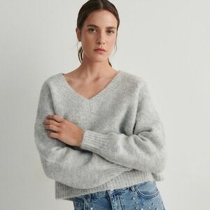 Reserved - Gyapjúkeverék pulóver - Világosszürke kép