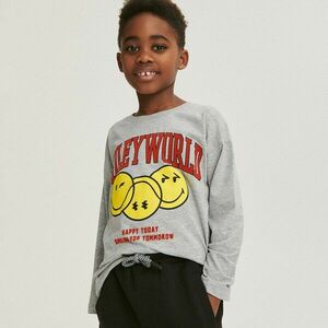 Reserved - SmileyWorld® oversized hosszú ujjú póló - Világosszürke kép