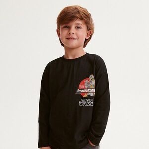 Reserved - The Mandalorian oversized hosszú ujjú póló - Fekete kép