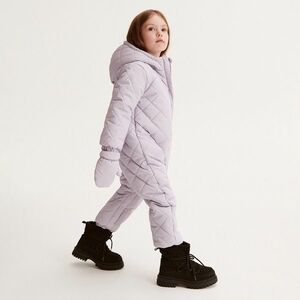 Reserved - Bélelt síoverall egyujjas kesztyűvel - Bíbor kép