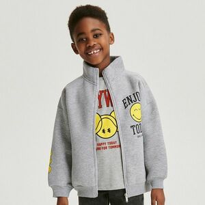 Reserved - SmileyWorld® melegítőfelső állógallérral - Világosszürke kép