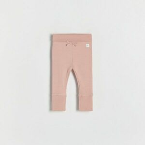 Reserved - Bordás kötésű leggings masnidíszítéssel - Rózsaszín kép